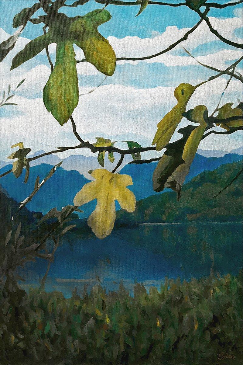 S` Jezera,   obrana smokva, Painting Vucekovic Predrag